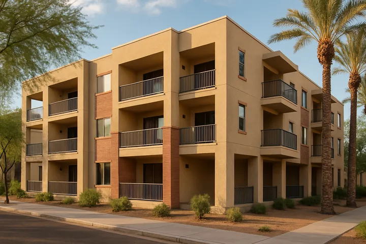 Tempe ASU adjacent fourplex multifamily building exterior